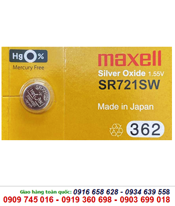 Maxell SR721SW-Pin 362, Pin Maxell SR721SW silver oxide 1.55v (Xuất xứ Nhật)